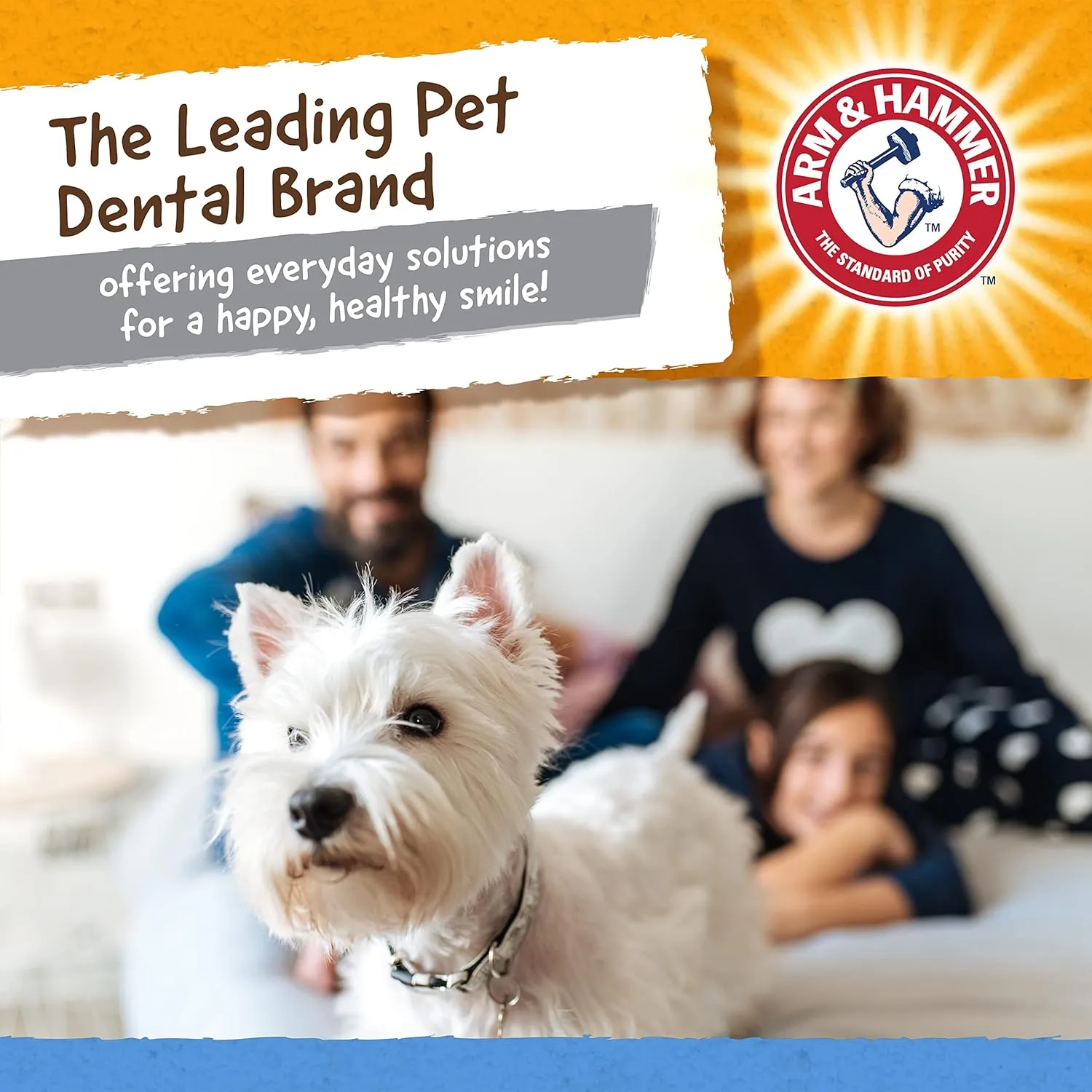 Arm & Hammer for Pets Nubbies TriBone Dog Dental Toy Best Dog Chew Toy for Moderate Chewers Dog Dental Toy Helps Reduce Plaque & Tartar Peanut Butter Flavor with Arm & Hammer Baking Soda (Pack of 24)