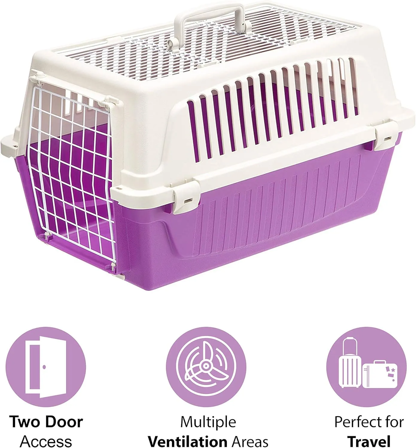 Atlas Pet Carrier | Small Pet Carrier for Dogs & Cats w/Top & Front Door Access