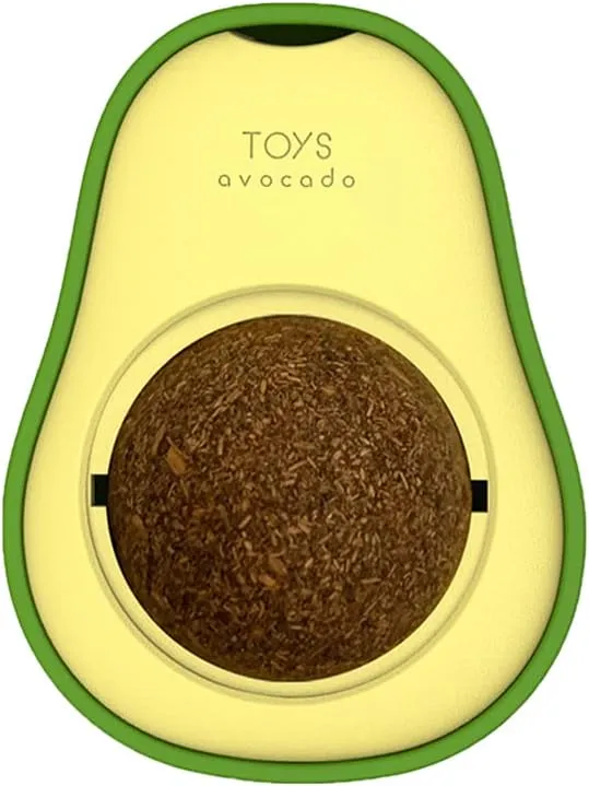 Avocado Catnip Wall Ball Cat Toys Catnip, 2PCS Cute Avocado Shape Catnip Toys Rotatable Treats Toys for Indoor Cats
