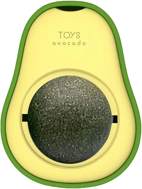 Avocado Catnip Wall Ball Cat Toys Catnip, 2PCS Cute Avocado Shape Catnip Toys Rotatable Treats Toys for Indoor Cats
