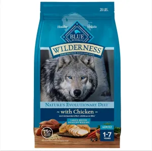 Blue Buffalo Wilderness Natural High-Protein Healthy Weight Dry Food for Large Breed Adult Dogs, Chicken Recipe, 28-lb Bag