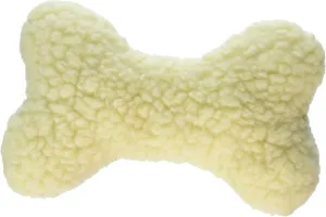 Boss Pet Products Products 08807 Digger's Fleece Plush Characters Cuddly Bone Shape Dog Toy with Squeaker