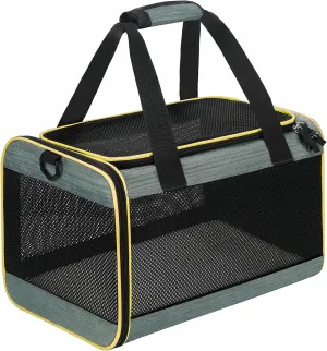Cat Carrier Airline Approved Pet Carrier,Dog Carrier Soft-Sided Pet Travel Carrier Maximum Pet Weight 17 Pounds 17.5x10 x10