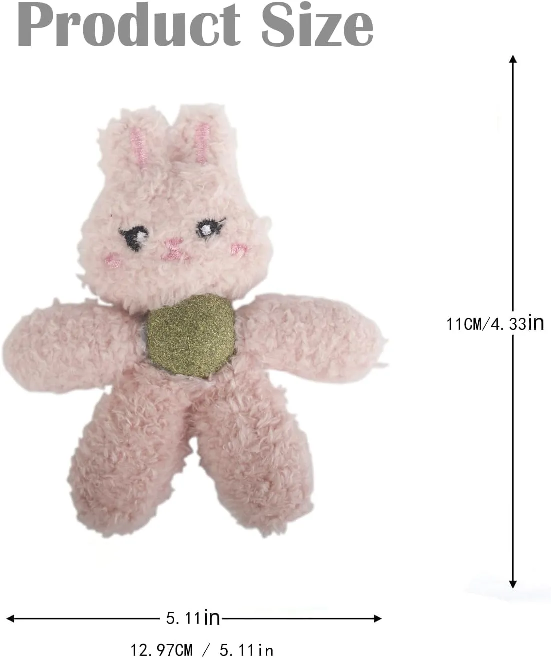 Cat Toys with Catnip Kitten Chew Bite Supplies Boredom Relief Fluffy Kitty Teeth Cleaning Chewing Cat Lovers Interactive Plush Gift (Frog&Bear)