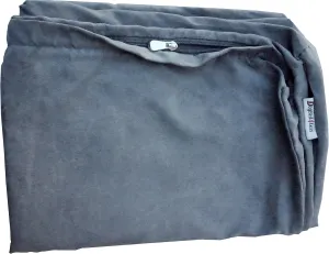 Dogbed4less 47X29X4 Inches XL Size : Suede Fabric External Replacement Cover in Gray Color with Zipper Liner for Dog Pet Bed Pillow or pad - Replacement Cover only