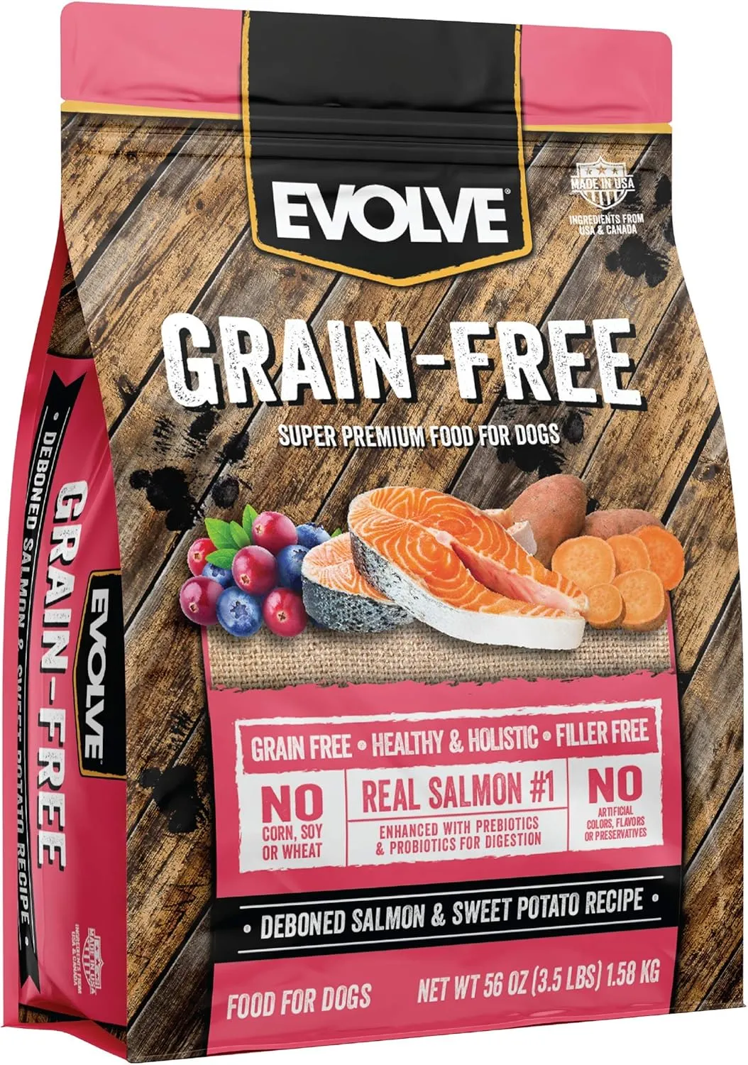 Evolve Grain Free Deboned Salmon & Sweet Potato Recipe Dog Food, 12 lb.