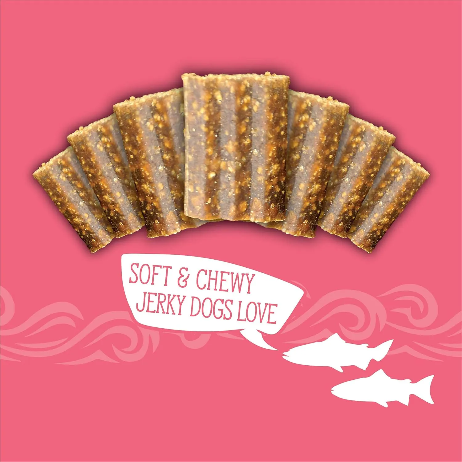 Evolve Grain Free Deboned Salmon and Sweet Potato Jerky Bites Dog Treats, 25oz