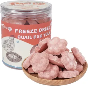 Freeze Dried Cat & Dog Treats, Natural Quail Egg Yolk, Rich in Antioxidants Cranberry Added, High-Protein Pet Snacks for Coat & Urinary Health, 3.5 oz