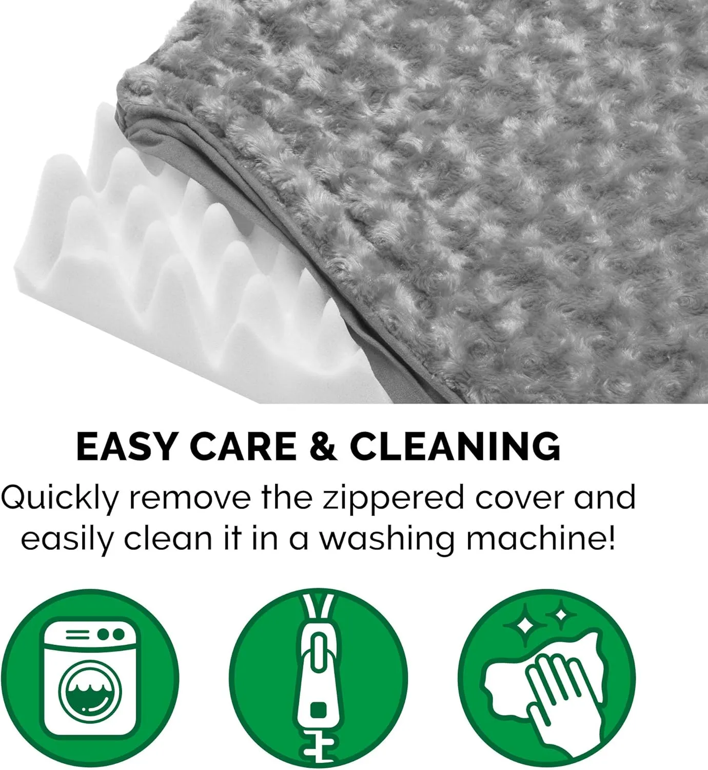Furhaven Orthopedic Dog Bed for Large Dogs w/ Removable Washable Cover, For Dogs Up to 95 lbs - Ultra Plush Faux Fur & Suede Mattress - Gray, Jumbo/XL
