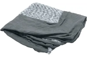 Furhaven Replacement Dog Bed Cover Two-Tone Faux Fur & Suede L Shaped Chaise, Machine Washable - Stone Gray, Jumbo Plus (XX-Large)