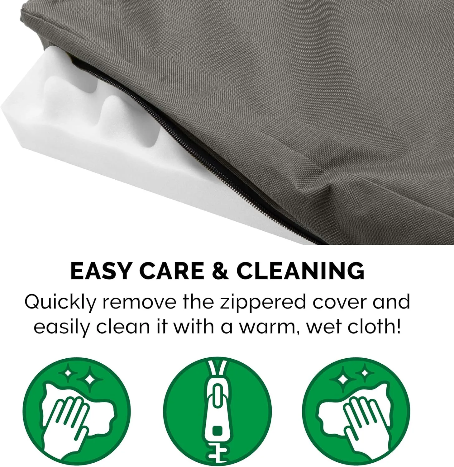Furhaven Water-Resistant Orthopedic Dog Bed for Medium/Small Dogs w/ Removable Washable Cover, For Dogs Up to 35 lbs - Indoor/Outdoor Logo Print Oxford Polycanvas Mattress - Stone Gray, Medium