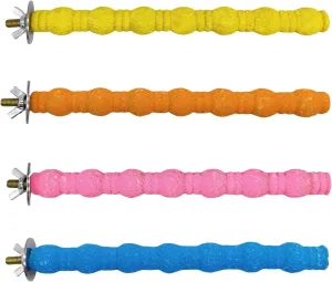 Hamiledyi Bird Perch Stand Toy 7.9'' Parrot Perch Natural Paw Grinding Stick for Medium Parrots,Parakeets,Cockatiels, Lovebirds Chewing Stick