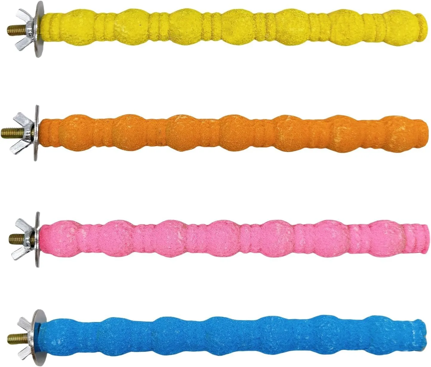 Hamiledyi Bird Perch Stand Toy 7.9'' Parrot Perch Natural Paw Grinding Stick for Medium Parrots,Parakeets,Cockatiels, Lovebirds Chewing Stick