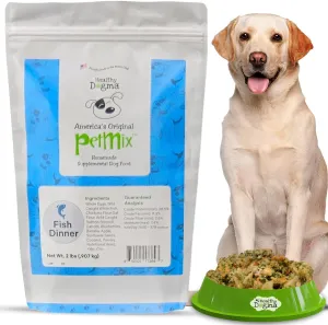 Healthy Dogma - PetMix Dehydrated Dog Food  Fish Dinner with Wild-Caught Alaskan Salmon & Whitefish  Gluten-Free, Skin & Coat Support, Clean Ingredient Dog Food  No Preservatives, (2 lbs)