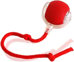 Interactive Cat Toys Ball for Indoor Cats Fast Rolling on Carpet, Three Movement Modes,Automatically Avoiding Obstacles & Motion Activate Cat Toys (deep red)