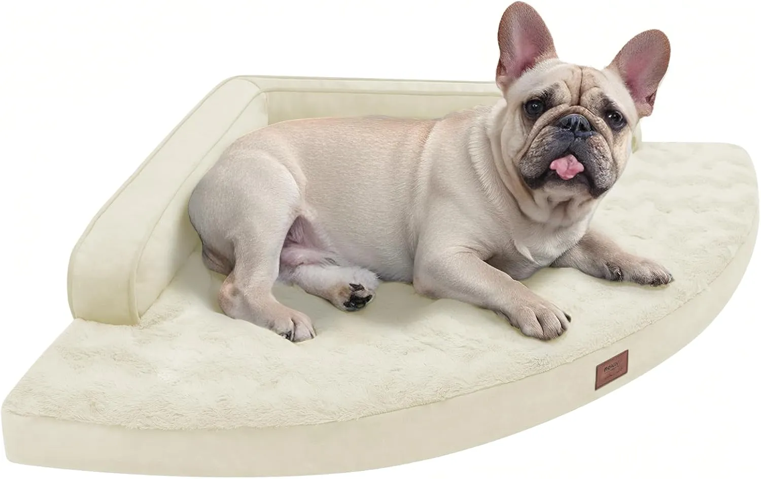 Large Orthopedic Dog Bed with Sides Big Dog Beds with Removable Washable Cover Non-Slip Waterproof Pet Bed for Medium Large Dogs - Beige L
