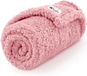 Luciphia Premium Fleece Pet Blanket for Small Medium Dogs Puppy Soft Sherpa Calming Cat Throw Blankets(Pink,30x20 inches)