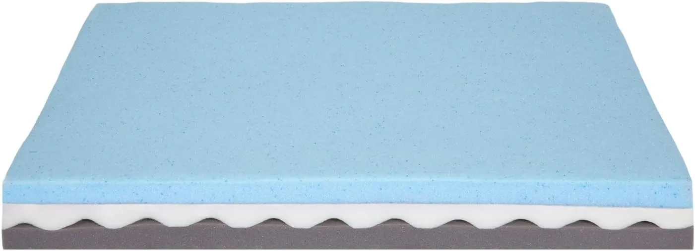 Luxe Dog Bed by Wag | Quad Layer Technology with Memory Foam, Orthopedic Foam, and Cooling Gel. Machine Washable Cover. Gray, Large