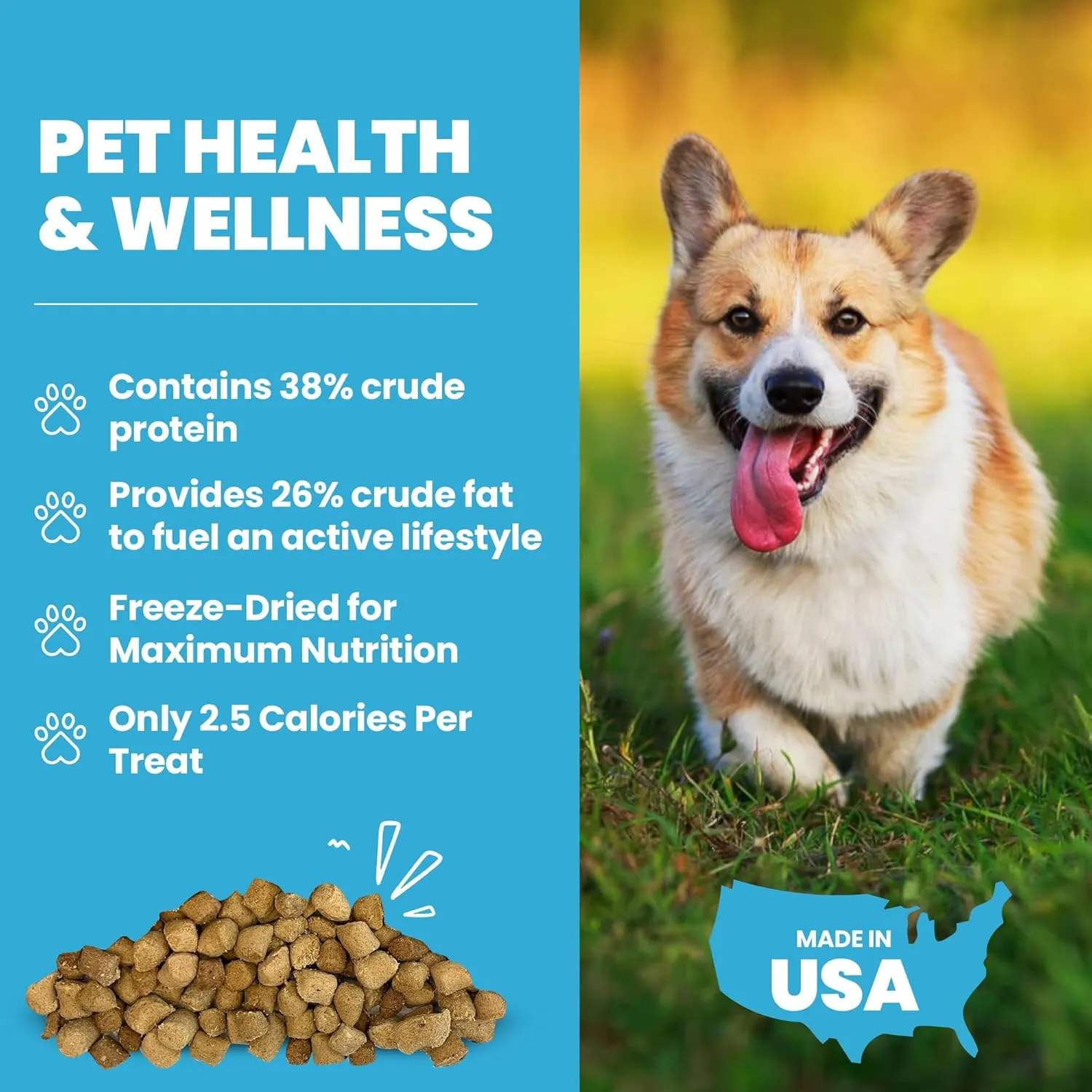 Muenster 3-in-1 Turkey-Duck-Chicken Freeze Dried Dog Treats (5oz) - Healthy Coat, Joints & Digestion for Training or Meal Topper - Limited Edition - Made in USA