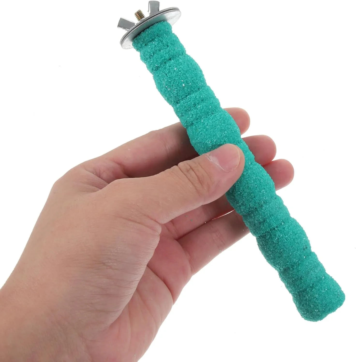 Natural Wood Parrot Perch Stand for Birds Paw Grinding Stick Bird Cage Toy Easy Installation Safe for Parakeets Budgies Cockatiels for Claw Grinding Playtime