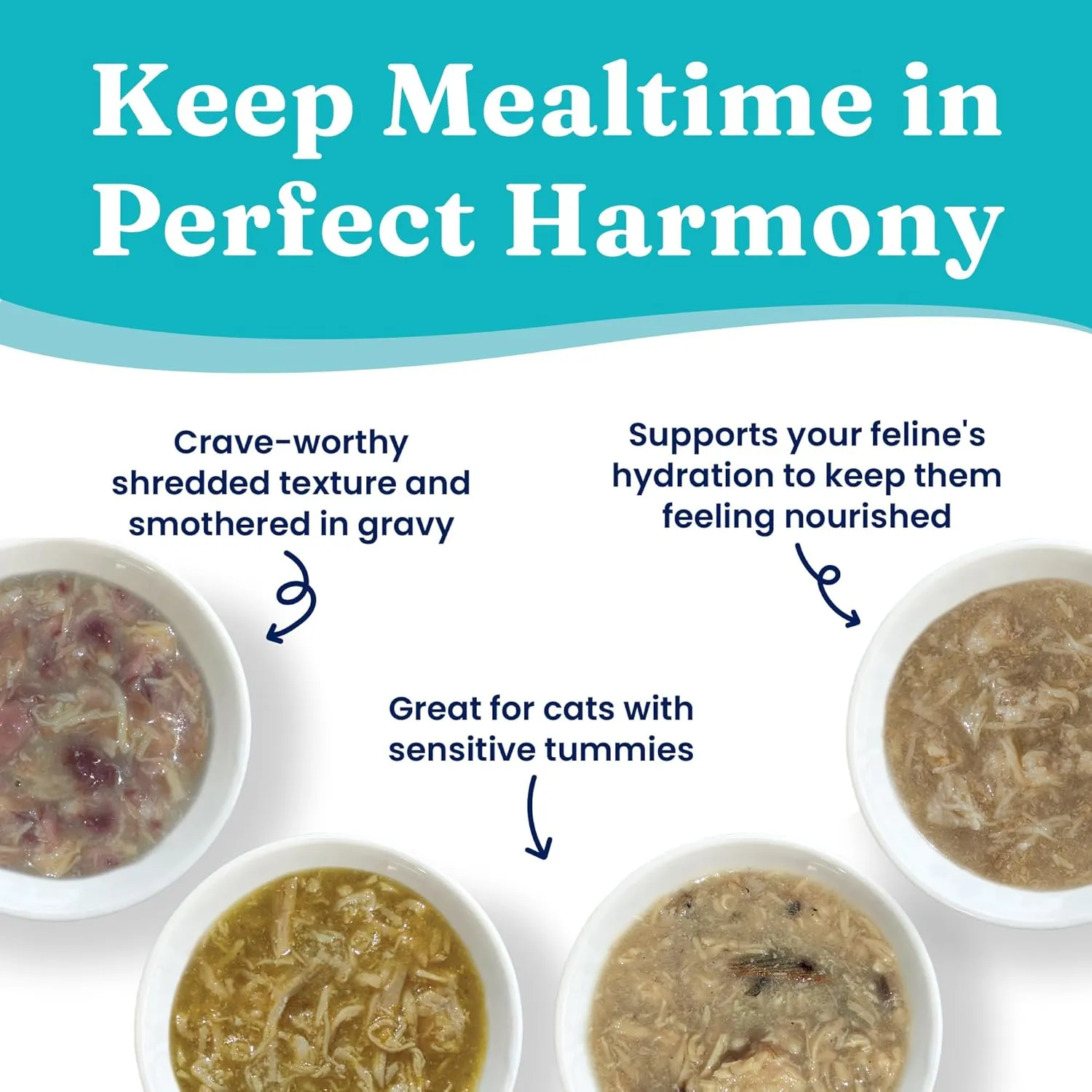 Nature's Harmony Canned Cat Food Variety Pack - Real Chicken Wet Food Shreds - Grain & Gluten Free, Supports Sensitive Stomach - 12 Pack