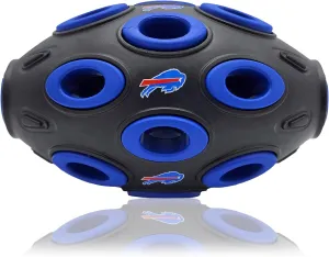 NFL Buffalo Bills Football Treat Dispensing Toy for Dogs and Cats, Rubber Ball Dog Toy, Interactive Fun Dog Treat Toy, Natural Rubber Dog Feeding Toy