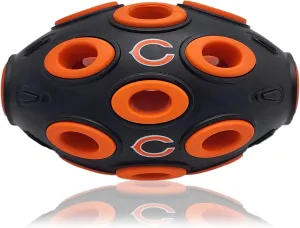 NFL Chicago Bears Football Treat Dispensing Toy for Dogs and Cats, Rubber Ball Dog Toy, Interactive Fun Dog Treat Toy, Natural Rubber Dog Feeding Toy