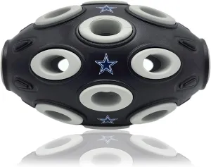 NFL Dallas Cowboys Football Treat Dispensing Toy for Dogs and Cats, Rubber Ball Dog Toy, Interactive Fun Dog Treat Toy, Natural Rubber Dog Feeding Toy