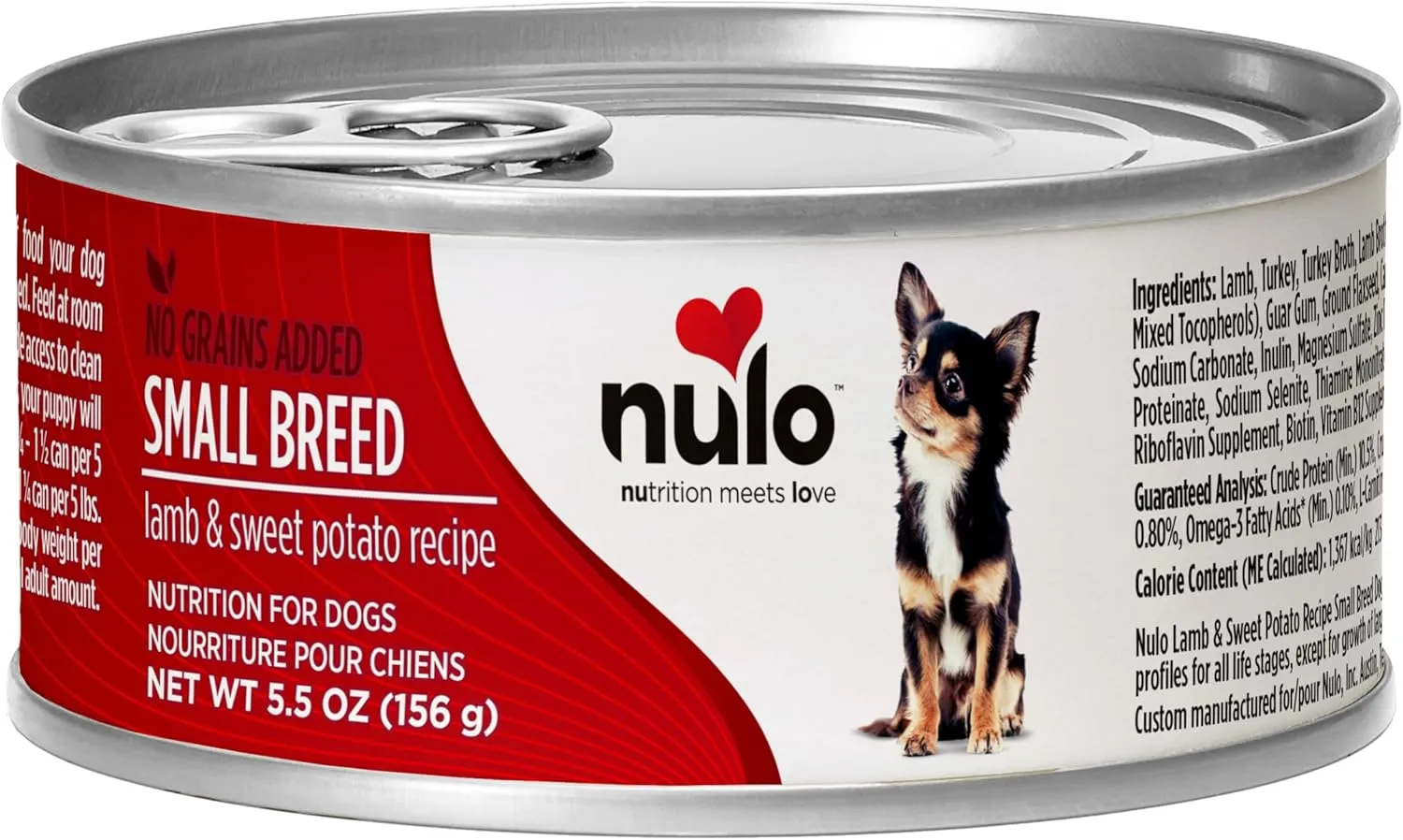 Nulo Freestyle Small Breed Adult Wet Canned Dog Food, Premium All Natural Grain-Free with Omega 3 & 6 for a Healthy Coat and High Animal-Based Protein, Lamb & Sweet Potato, 5.5 oz, 24-Cans