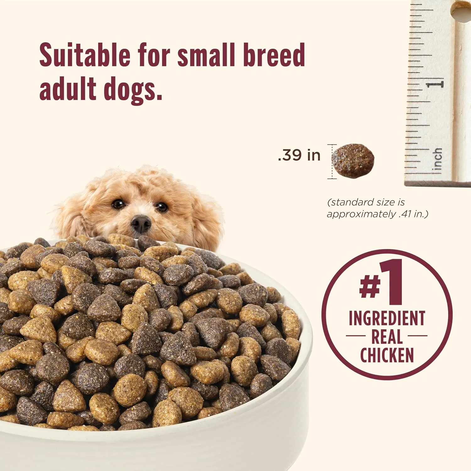 Nutrish Small Breed Real Chicken & Veggies Recipe Whole Health Blend Dry Dog Food, 14 lb. Bag, Packaging May Vary (Rachael Ray)