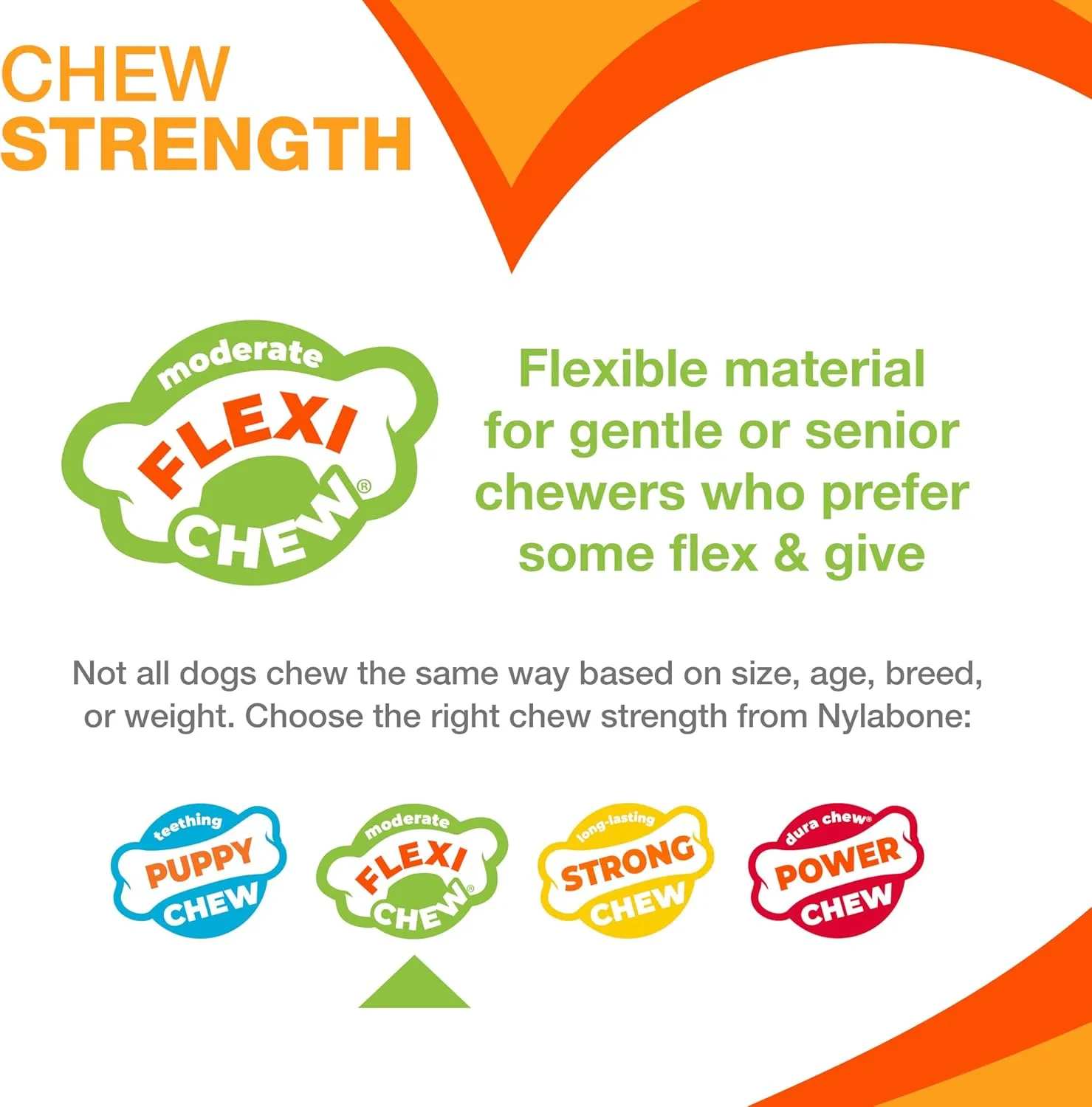 Nylabone Original Bone Flexi Chew toy for Dogs, Dog Toys for Moderate Chewers, Bacon & Peanut Butter, X-Small - Up to 15 lbs, 3 Pack
