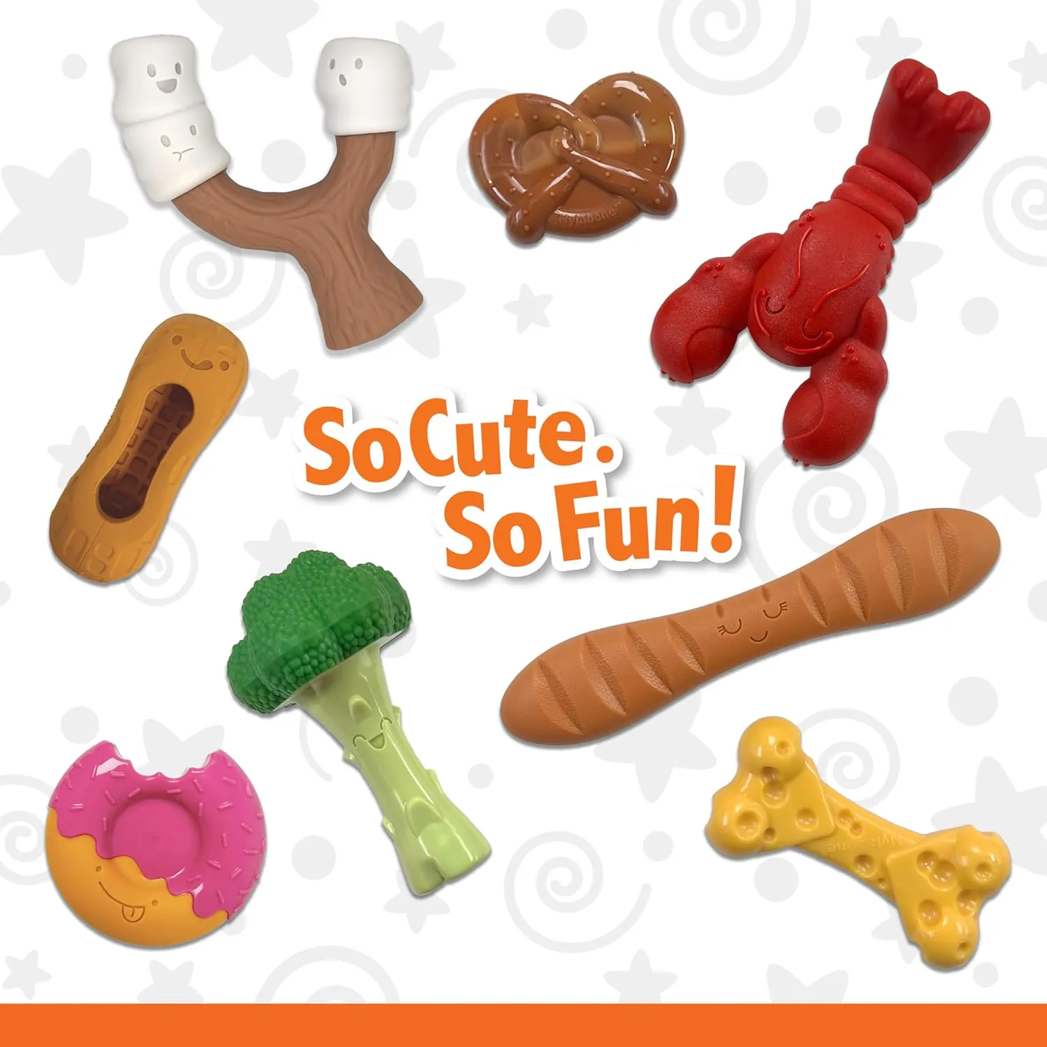 Nylabone Pretzel Power Chew Toy for Dogs, Dog Toys for Aggressive Chewers, Bacon & Peanut Butter Flavor, X-Large Dogs - 50  lbs, 1 Count