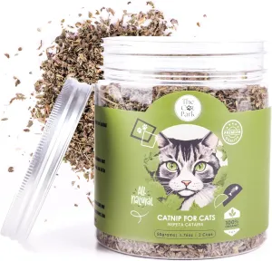 Organic Catnip for Cats & Kittens 1.76 oz - 100% Natural Premium Fresh Catnip - Kitty Can't Resist Blend of Safe High Potency Cat Nip Treats for Extra Zooms and Playtime (2 Cups), Cat Park