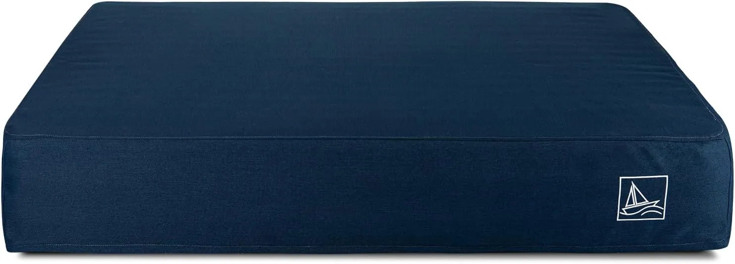 Orthopedic Dog Bed for Large Dogs, 7-Inch Thick Waterproof Dog Mattress with Pocket Springs & Memory Foam, Removable Washable Cover, Non-Slip, Durable Pet Bed for Indoor(Blue, X-Large)
