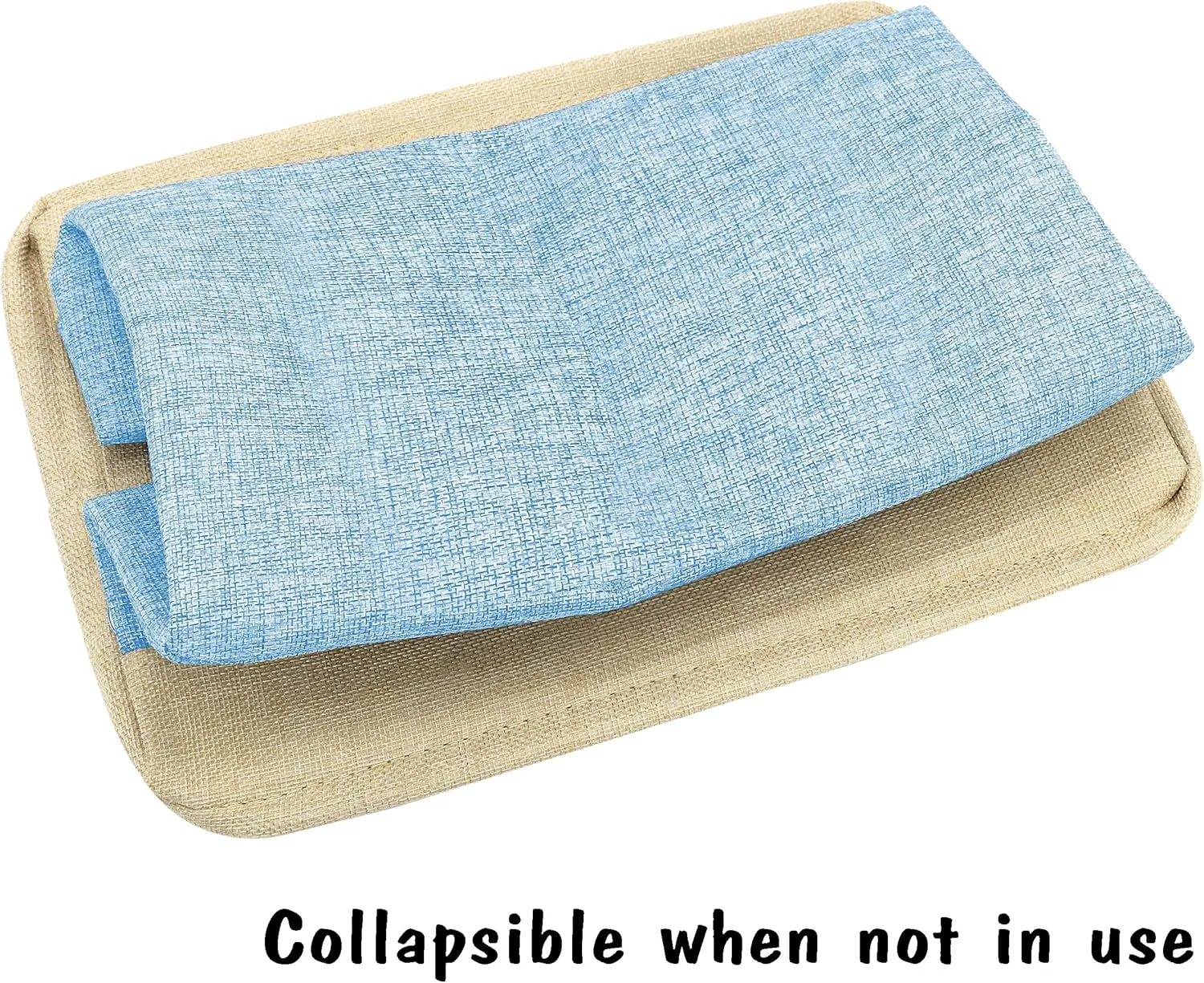 PET ARTIST Dog Toy Basket, Collapsible Dog Toy Bin Box with Comfortable Handles, Large Pet Toy Storage Organizer for Accessories, Toys, Coat & Clothing, Blanket & Leash, Blue, 15"x11"x9"