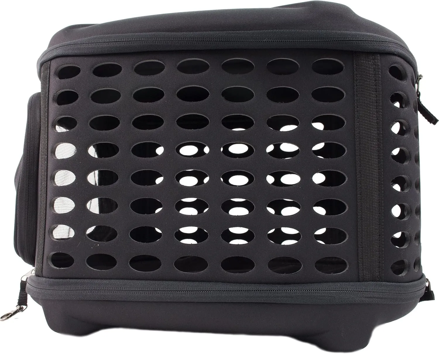 Pet Life Circular Shelled Travel Pet Carrier - Collapsible and Folding Airline Dog Carrier with Lightweight Military-Grade Durability with Included Shoulder Straps