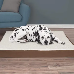 PETMAKER Orthopedic Brown Pet Bed Egg Crate and Memory Foam with Washable Cover, 44" L X 35" W X 4.75" H, Large