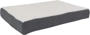 PETMAKER Orthopedic Dog Bed - 2-Layer 30x20.5-Inch Memory Foam Pet Mattress with Machine-Washable Sherpa Cover for Medium Dogs up to 45lbs (Gray)