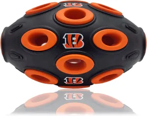 Pets First NFL Cincinnati Bengals Football Treat Dispensing Toy for Dogs and Cats, Rubber Ball Dog Toy, Interactive Fun Dog Treat Toy, Natural Rubber Dog Feeding Toy