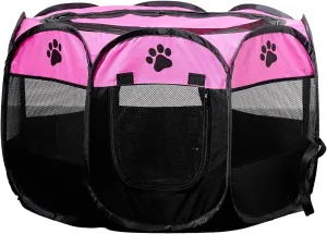 Portable Pet Playpen, Dog Playpen Foldable Pet Exercise Pen Tents Cat House Playground for Puppy Kitten Indoor Outdoor Travel Camping Use