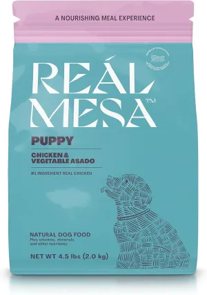 Premium High-Protein Puppy Food for Healthy Growth & Development - Natural Chicken & Vegetable Asado Recipe with DHA, Calcium, & Antioxidants - Nutritious Dry Dog Food, All Breeds (4.5 lbs)