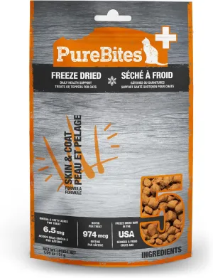 PureBites  Freeze Dried Cat Treat 31g | Skin & Coat | 5 Ingredients | Made in USA