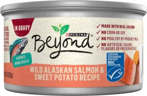 Purina Beyond Wild Alaskan Salmon and Sweet Potato Recipe In Wet Cat Food Gravy - (Pack of 12) 3 Oz. Cans