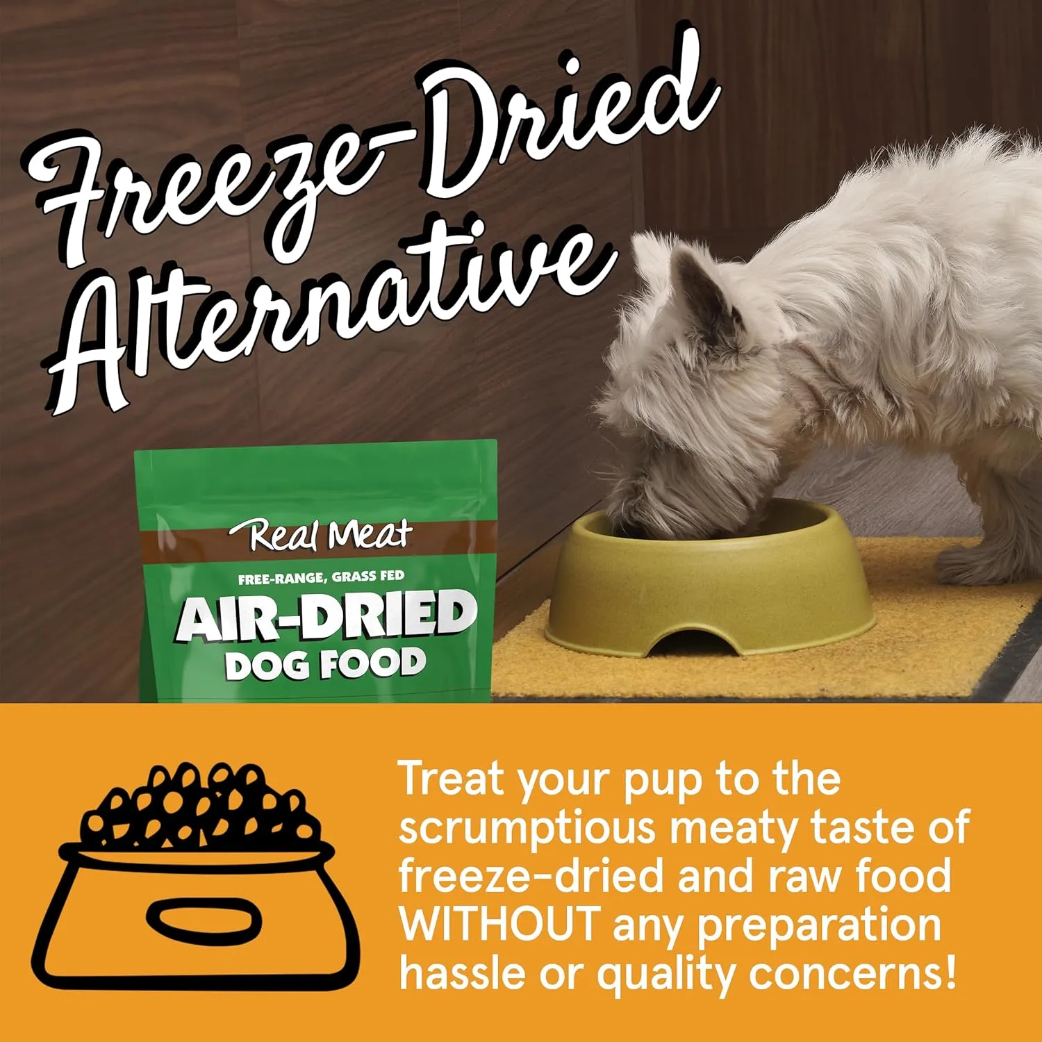 Real Meat Air Dried Dog Food w/ Real Beef - 10lb Bag of USA-Crafted Grain-Free Real Meat Dog Food Sourced from Hormone-Free, Free-Range, Grass-Fed Beef - Digestible, All Natural, High Protein Beef