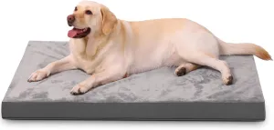 Reversible Dog Bed for Large Medium Dogs,Orthopedic Dog Crate Bed.Washable Plush Pet Bed with Removable Cover(41.0" L x 27.0" W x 3.5" Th)