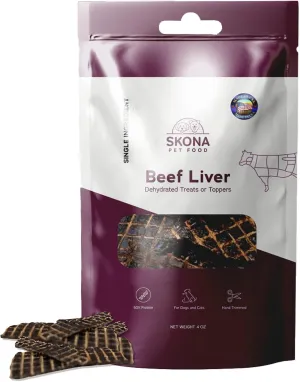 Single-Ingredient Beef Liver Jerky (4oz) | Training Treats for Dogs & Cats | Healthy, Natural Protein Boost | Shiny Coat, Digestion, Energy | USA Made