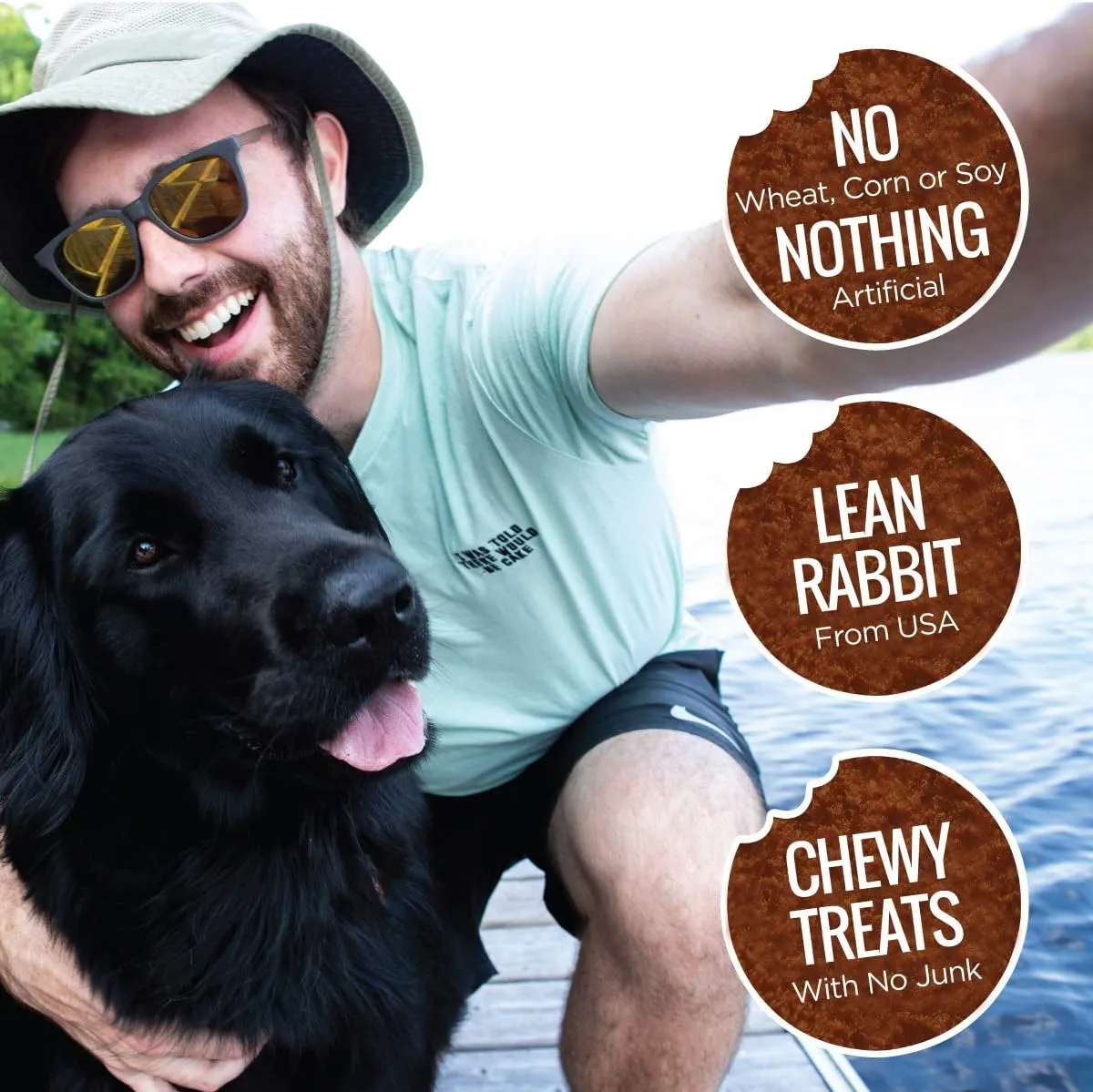 Smart Cookie All Natural Dog Treats - Rabbit & Pumpkin - Training Treats for Dogs & Puppies with Allergies, Sensitive Stomachs - Soft Dog Treats, Grain Free, Chewy, Human-Grade, Made in USA - 5oz Bag