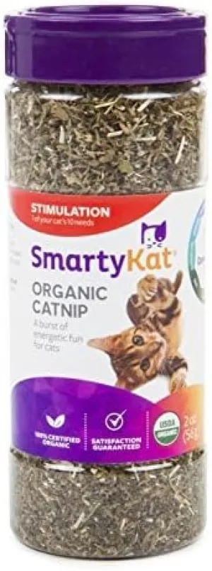 SmartyKat Catnip Shaker Canister for Cats & Kittens, Resealable Packaging, Sprinkle on Toys, Bedding & Scratchers, 2 Ounces