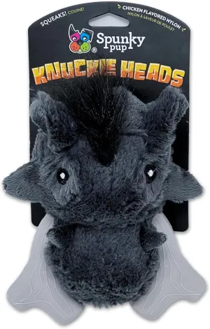 Spunky pup Knucklehead Durable Dog Toy - 2-in-1 Plush & Chew Toy for Aggressive Chewers, Chicken-Flavored Dental Chew, Durable Double-Stitched Squeaker- Warthog