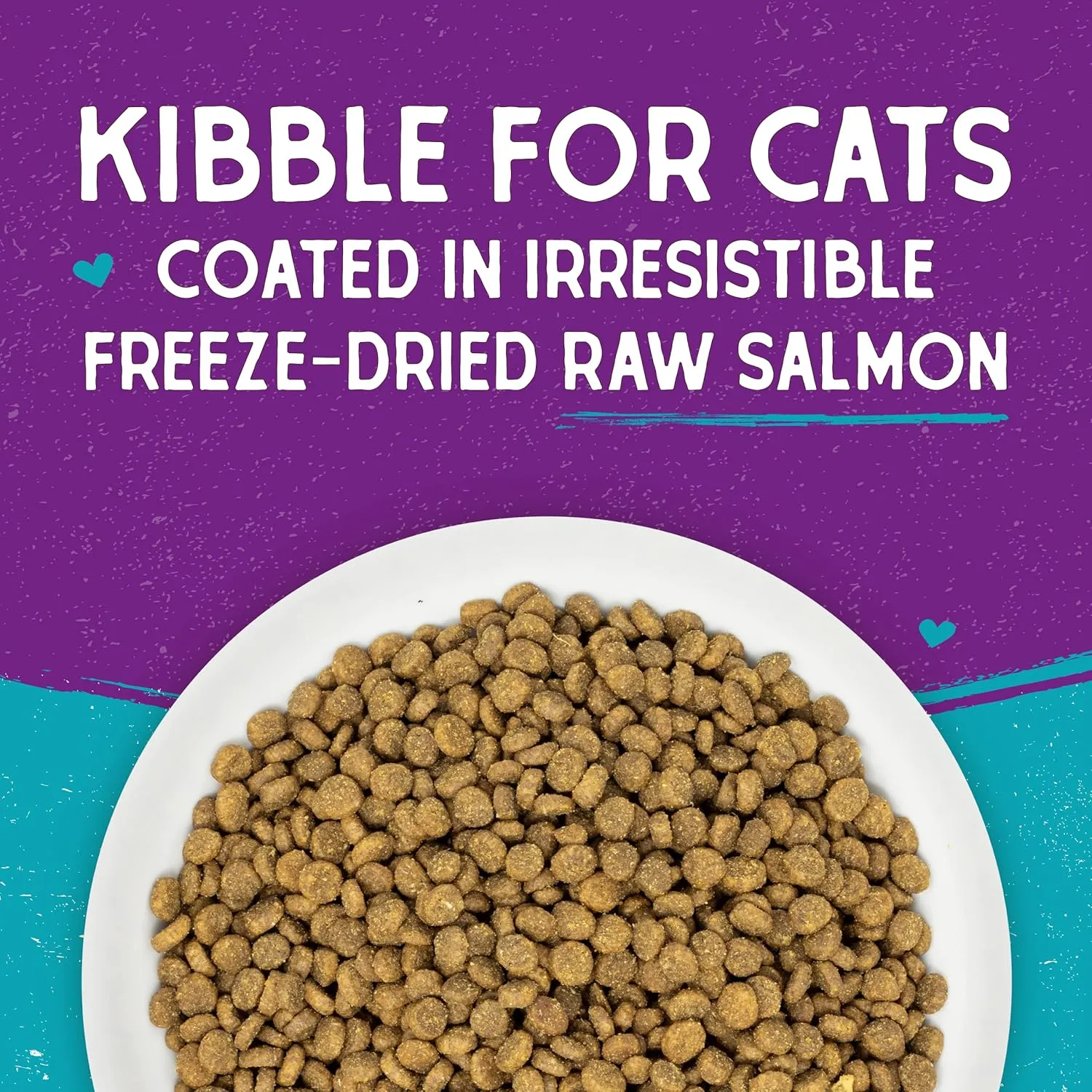 Stella & Chewy's Raw Coated Premium Kibble Cat Food  Grain Free, Protein Rich Meals  Wild Caught Salmon Recipe  2.5 lb. Bag
